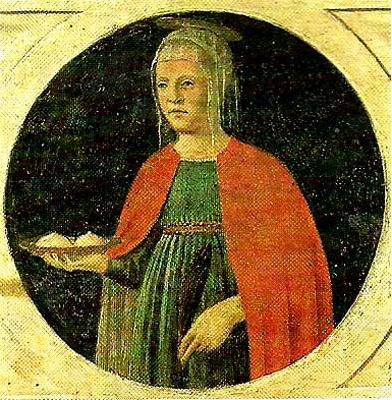 Piero della Francesca st agatha from the predella of the st anthony polyptych China oil painting art